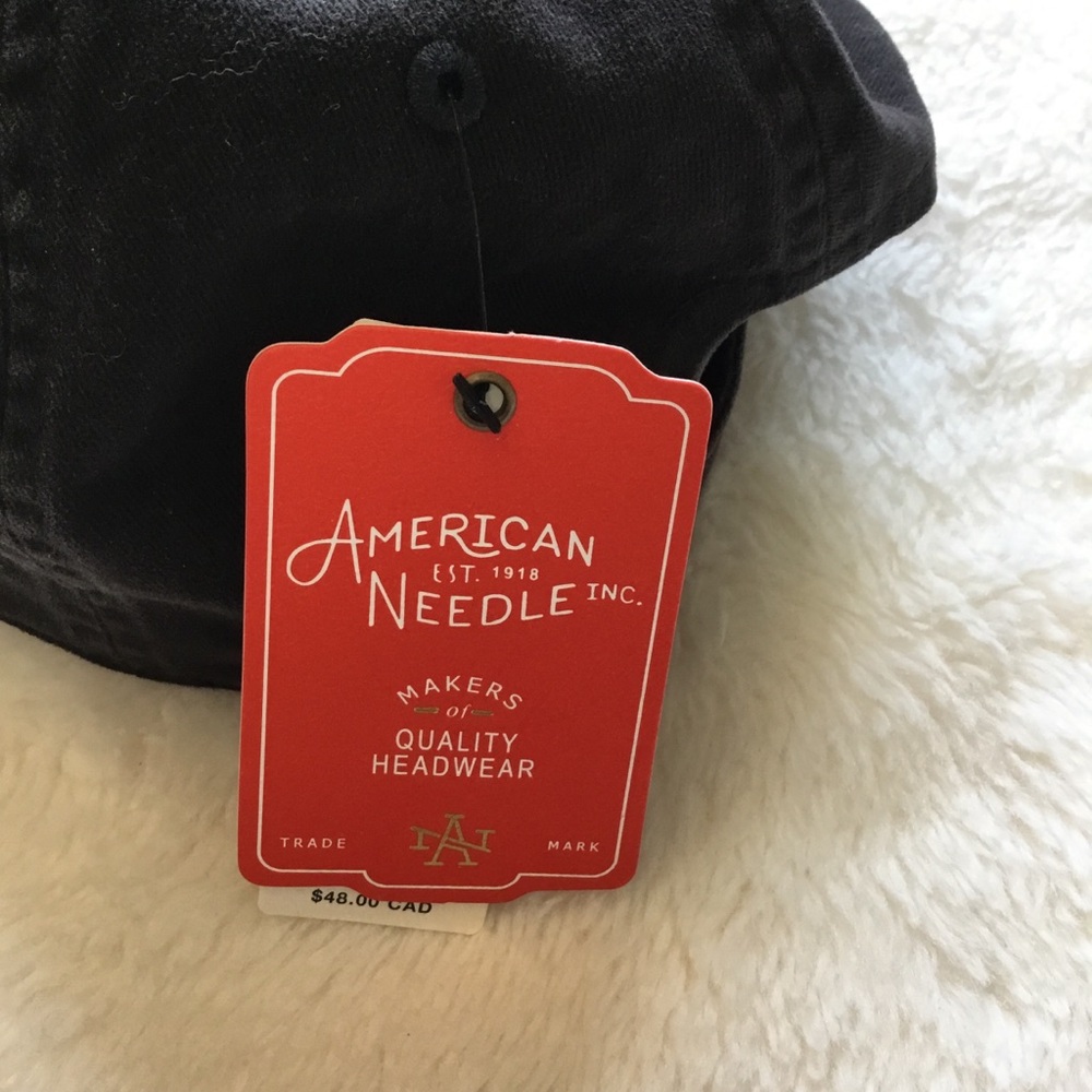American Needle Black "Paris" Baseball Adjustable Strapback Hat - Picture 4 of 10